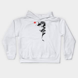 dragon and the red sun Kids Hoodie